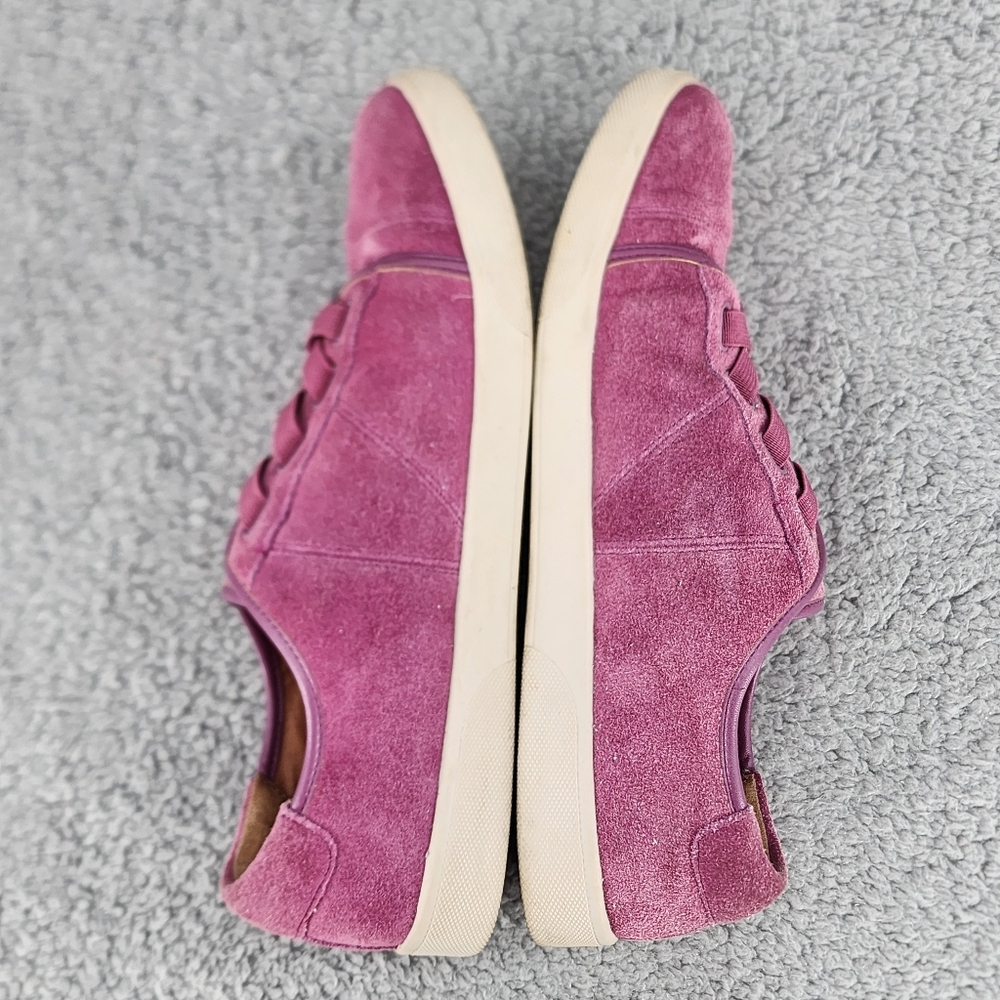 Vionic Jean Suede Slip On Sneakers Sz 8.5 Purple Casual Comfort Shoes - Picture 5 of 12